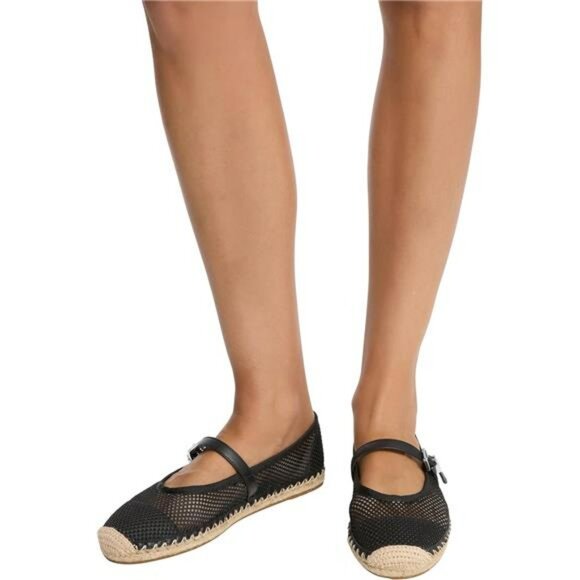 Womens espadrille flats ballet shoes mesh strap buckle jute sole summer sandals - Picture 4 of 5